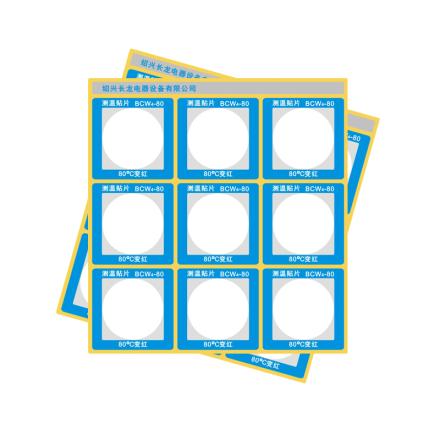 CHANGLONG BCW4-80 reflective temperature measuring patch, temperature sensitive sticker discoloration temperature reflective display