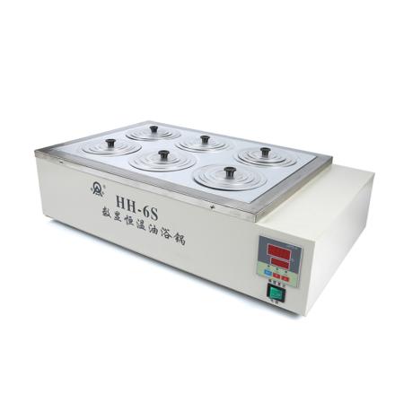 RONGHUA INSTRUMENT HH-6S digital display thermostatic oil Bath six holes double row RT +~ 300 ℃ temperature control