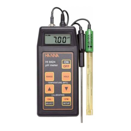 HANNA HI8424 acidity Meter Portable pH ORP temperature measurement instrument Waterproof design