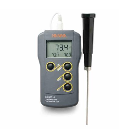HANNA HI93510 thermoMeter waterproof dual-line display low power error-proof system