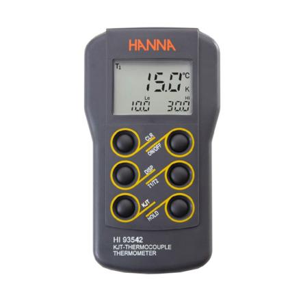 HANNA HI93542 temperature measuring instrument, dual channel dual range wide range KJT type temperature measurement