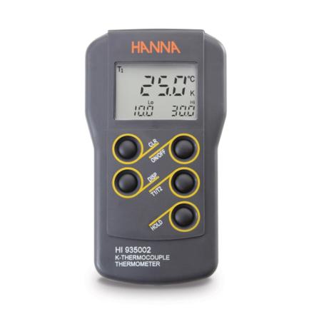 HANNA HI935002 Temperature measuring instrument, dual channel K-type Thermocouple waterproof design