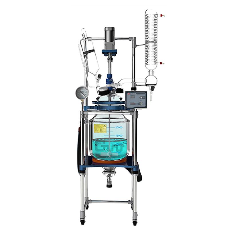 郑州长城科工贸 GR-20 变频调速双层玻璃反应釜 