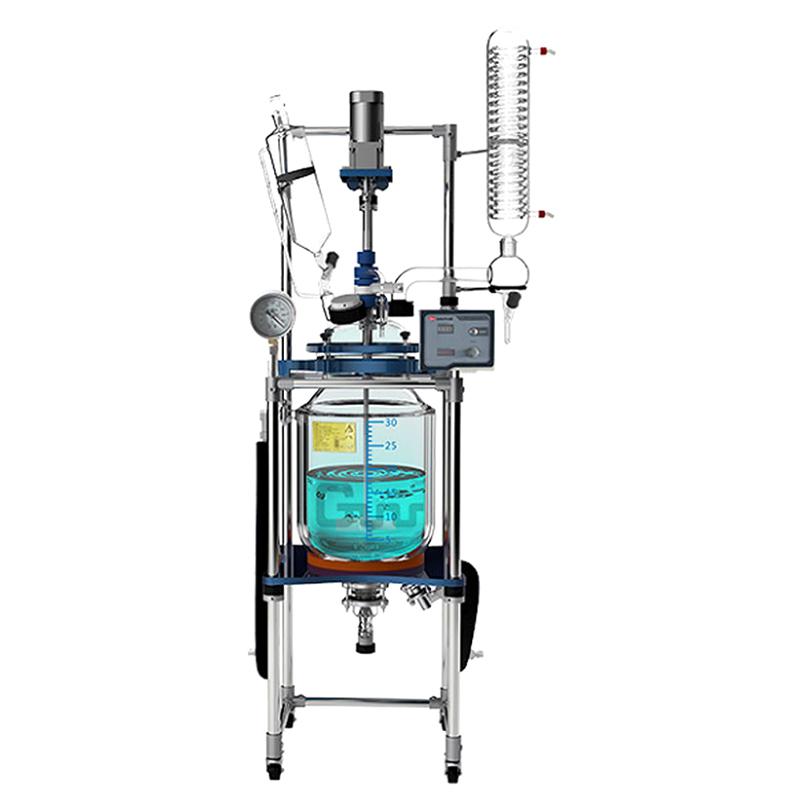 郑州长城科工贸 GR-30 变频调速双层玻璃反应釜 