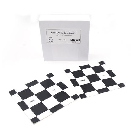 LENETA Form M12 喷涂贴卡 黑白灰白格子遮盖力纸 不干胶抗渗透