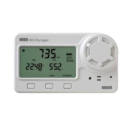 HOBO MX1102A Wireless Temperature Humidity Carbon Dioxide Recorder, Bluetooth Transmission Self-calibrated Sensor