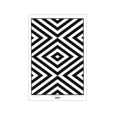 LENETA Form 8H 涂布率卡纸 黑白条纹罩光油扩散率图表