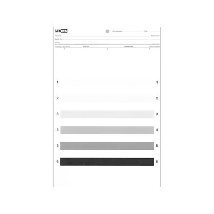 LENETA Form 24B 灰度卡纸 白色浅灰色黑色六条纹遮盖力测试卡