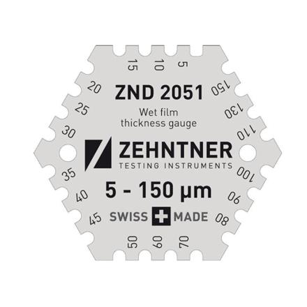 Zehntner ZND2051湿膜梳湿膜厚度计六边形不锈钢5-150um