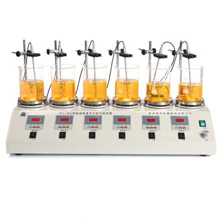 RONGHUA INSTRUMENT HJ-6A Magnetic Stirrer Multi-head stirring, digital temperature control 2400rpm