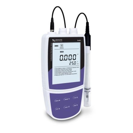 Bante530-DL Portable Conductivity Meter TDS High Accuracy Backlight Screen 500 Data storage