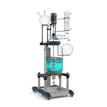 郑州长城科工贸GRF-150调速双层玻璃反应釜高硼硅玻璃-80℃至200℃