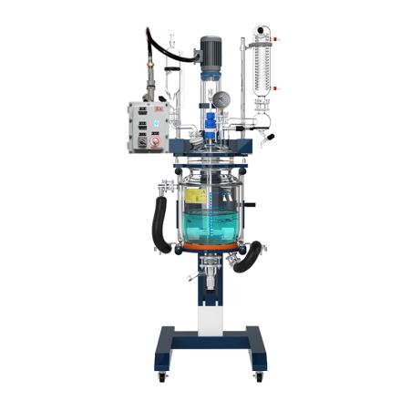 长城科工贸GRL-10EX防爆升降三层玻璃反应釜高硼硅玻璃变频调速