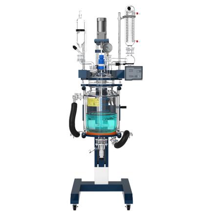 长城科工贸GRL-50升降三层玻璃反应釜高硼硅玻璃变频调速