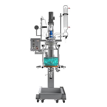 郑州长城科工贸 GRS-50EX 防爆调速双层玻璃反应釜 高硼硅玻璃 50L 变频调速