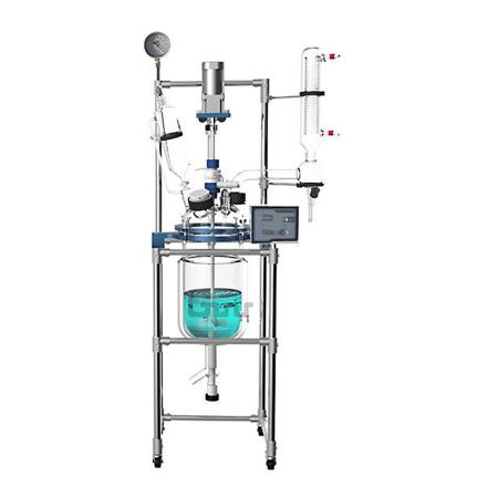 郑州长城科工贸GR-10单层玻璃反应釜高硼硅玻璃变频调速