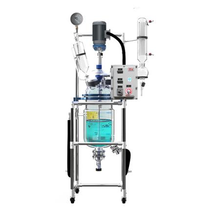 郑州长城科工贸GR-10EX防爆三层玻璃反应釜高硼硅玻璃变频调速