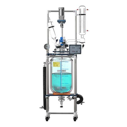 郑州长城科工贸 GR-50 变频调速双层玻璃反应釜 高硼硅玻璃材质耐高低温