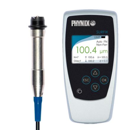 PHYNIX Surfix SX-F1.5 Coating thickness Gauge Color graphic display USB connection 2000 reading storage