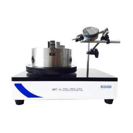 WINISH WRT-16 shaft deviation circular runout Tester, double bearing three jaw self-centering chuck