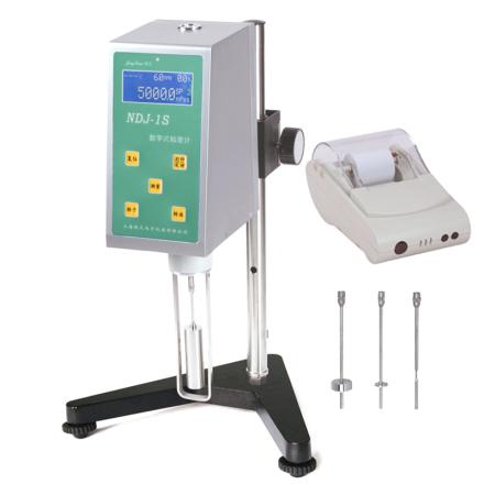 精天 NDJ-1S+打印机 数显旋转式粘度计 液晶显示粘度转速温度扭矩