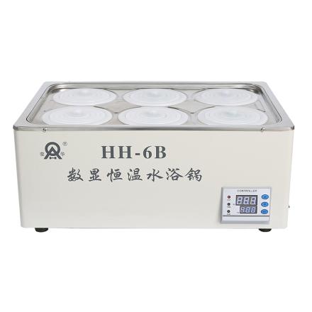 RONGHUA INSTRUMENT HH-6B digital display thermostatic water Bath six holes double column RT +~ 100 ℃ thermostatic