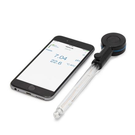 HANNA HI11312 acidity Meter, Bluetooth pH ElectRode GPS Glass built-in temperature sensor