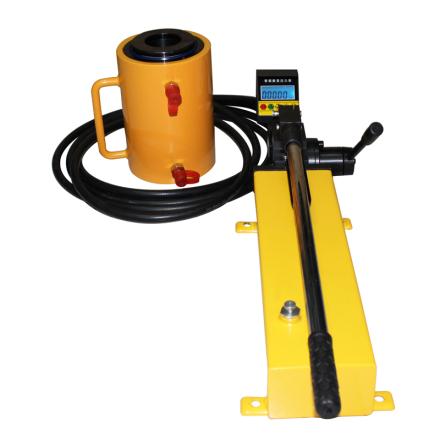 柯速KS-50T锚杆拉拔仪铁质中空液压缸数显压力表