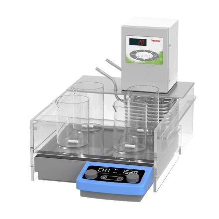 勒普拓OBCEA-4B多点磁力搅拌恒温槽透明开放式水浴