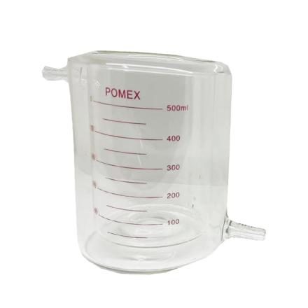 方瑞500mL玻璃夹套杯双层夹套控温容器外径11cm高14cm