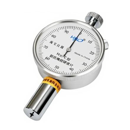 Haibao Instrument MX-C Type C Rubber Hardness Tester, Handheld Fixed Load Stand Applicable, Complies with ASTM D2240 Standard.