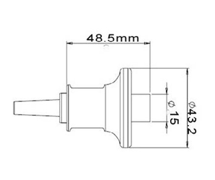 德光电子 D5113 探头测厚仪 高温材料测厚探头 5.0MHz <350℃